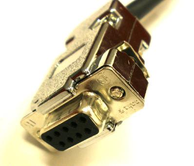 Connect the DB9 female terminated cable to the 5824 DB9 connector (male).