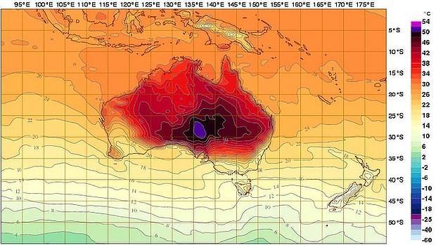 Temperatures exceed 120F in Australia!
