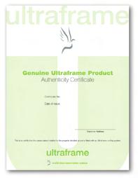 With a reputation such as ours imitation is inevitable and so, to combat this problem, we have introduced the Ultraframe roof Certiﬁcate of Authenticity.