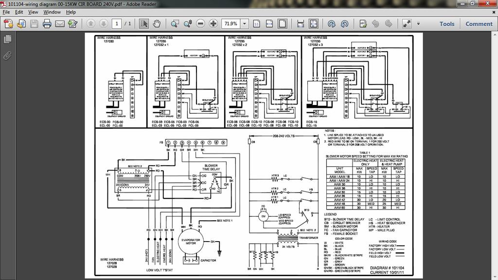 Wiring diagram for AAW models HIGH VOLTAGE disconnect all power sources prior