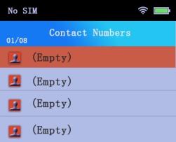 Click again to save the phone numbers Please Note: The factory default func on from 1 to 6 contacts are CALL, while 7-8 is CID func on.
