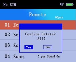 3 Edit Remote Sound Func on Opera on ON/OFF Status Screen Sound (Must Added Wireless Siren) Panel Sound (Must Added Wireless Siren) 1. ON 2.