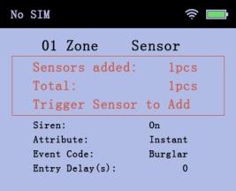 When entering Sensor Control Page, click page down or up bu on to go to the bo om of the sensors zone. Click Delete All to delete all sensors.