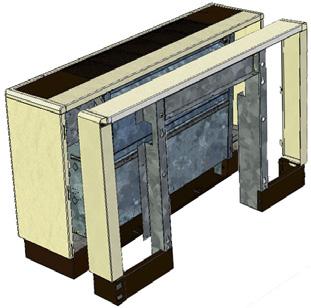 Rear Cabinet Extension Option include: Additional depth for unit appearance This kit is available for applications where additional depth is needed.