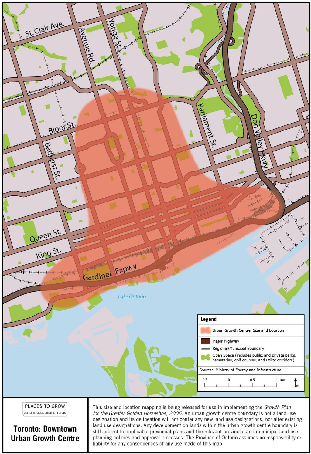 Figure 10 - Location of Toronto Downtown Urban Growth Centre from the Growth Plan Staff