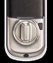 at the touch of a button Rubber seal protects your door and shields your lock