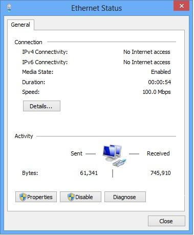 5. Network Settings C Click [Properties]. The [Ethernet Properties] dialog box appears.