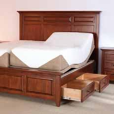 2316AF 2319AF McKenzie Mantel Beds & Mantel Beds for Adjustable Bed Bases McKenzie Queen Mantel Storage Bed 67-1/2"W x 87-3/4"L x 60"H Footboard: 23"H Features six spacious drawers.