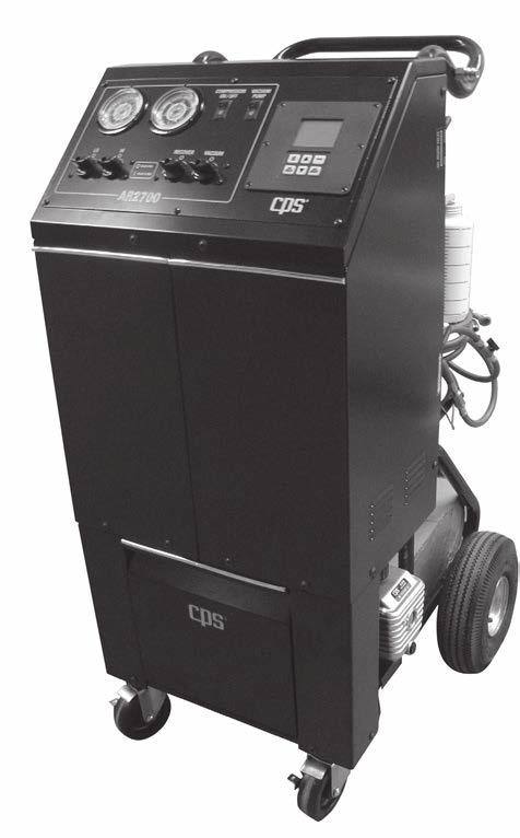 PRO-SET AR2700 & AR2700M SERIES REFRIGERANT RECOVERY / RECYCLING SYSTEM This Equipment has been certified by Underwriters