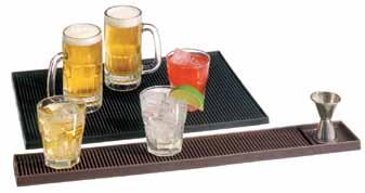 restaurants and anywhere mixed drinks are served Provide drainage for spilled