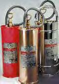 95 Water & Foam Stored Pressure Extinguishers Easy-to-use, maintain and service. Stainless steel cylinders, chrome-plated brass valve, and bar coded labels.