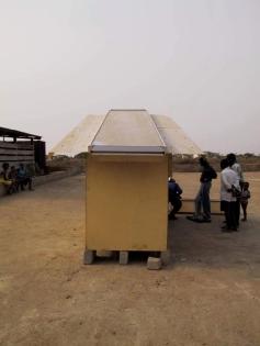 building containing the solar crop
