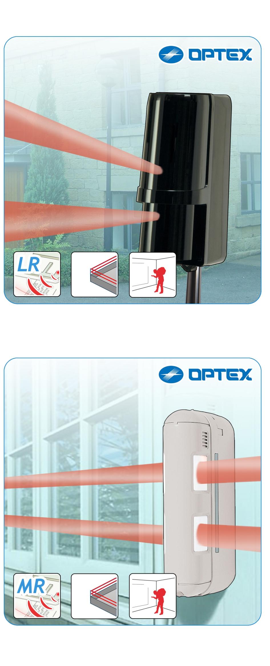 AX-100 External IR A revolution in the perimeter security industry, offering a signiﬁcant cost saving to a traditional hardwired system. No trenching required, drastically reducing installation costs.