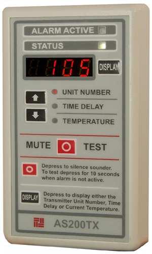 Section 1 Overview Page 4 Traceable calibration for temperature can be carried out for the AS200TX alarm transmitters.