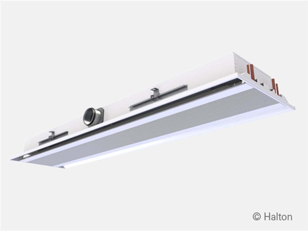 Halton Rex 600 Basic R6B - Active chilled beam Halton Rex 600 Basic chilled beam is: A base version to the combined cooling, heating, and supply air unit for flush installation within a suspended