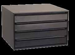 Each drawer is equipped with a durable plastic insert with 12 adjustable dividers so you can create your own storage