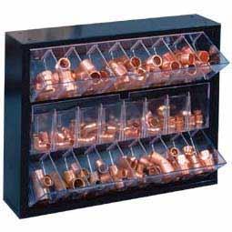 allowing 8 compartments per tray Hinged upper storage door