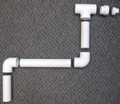A five (5') section of pvc is included to construct this manifold.