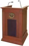 Reference MFI #78552 MLP-25 Light Red This lectern was ordered without reveal lines and includes an