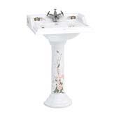 20 Edwardian round 56cm basin and standard pedestal Tap holes: 1, 2 W: 560, D: 470, H: 900 Combined price: 195 138 Basin (B6): 135 8 Standard pedestal (P1): 60 30 Edwardian round 62cm basin and