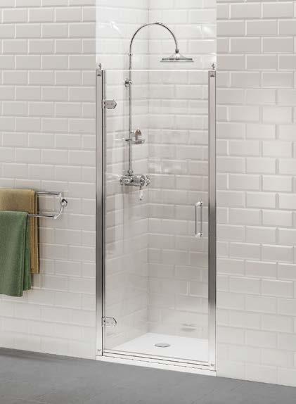 SHOWERING SHOWERING Hinged Doors Hinged Doors & Side Panels On all showers A: Hinged Door A: Hinged Door C: Side panel C A A Size* consists of: Adjustment min-max Code 760 x 760 A: 760 720-760 BU1