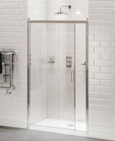 SHOWERING SHOWERING Sliding Doors Sliding Doors with Side Panels On all showers 1200mm Sliding door A: Slider B: In-line panel 1700mm Sliding Door (with In line panels) & 800mm Side Panel A: Slider