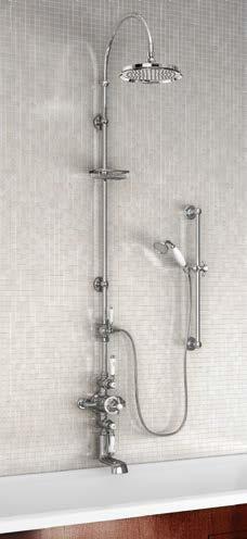 SHOWERING OVER A BATH SHOWERING OVER A BATH Exposed Thermostatic Valves with Bath Spouts Avon Exposed Thermostatic Shower Valve, Spout, Rigid Riser, Straight Shower Arm & 6 Rose Avon Exposed