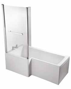 87 D03927 Tempo Arc Shower Bath Screen 216.87 A73726 Unilux 700mm End Panel 7.12 Concept L Shape D03937 Tempo Cube 1700mm Left Hand No Tap Hole Shower Bath 302.