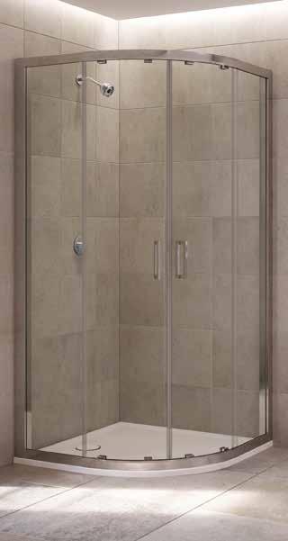 Quadrant SHOWERING SHOWER ENCLOSURES & WETROOMS Mira Leap The Mira Leap double sliding door quadrant enclosures curve beautifully around the corner of any bathroom helping make the most of the space