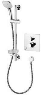Thermostatic Valves Concealed Valves Eden Easybox - Square Eden Concentric Mixer D7242 8.0 ltr/min 236.4 Easybox Shower pack with round plate and 3 function kit D6383 D63831.
