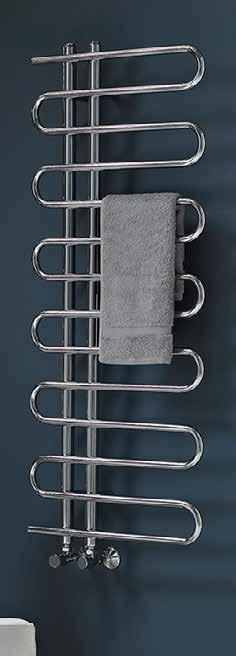 Towel Warmers HEATING, ELECTRICAL & VENTILATION Orbis Looped style chrome towel rail, which will create a striking look in any bathroom or cloakroom.