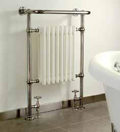 A modern take on the traditional style bathroom radiator, with the squared profile tubes and décor style inner radiator.