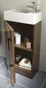 FURNITURE MODULAR HiB Novum Serene HiB Novum Tranquil A compact cloakroom solution for practical storage in a stylish design. A choice of 2 basins and 2 colour finishes.