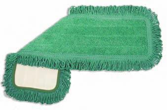 fringe traps large particles like a standard dust mop. Lasts hundreds of launderings. Available in 18, 24, 36, 48, and 60 inch sizes.