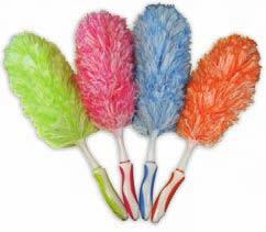 Soft feathers of microfiber trap and store minute dust particles and will not scratch delicate