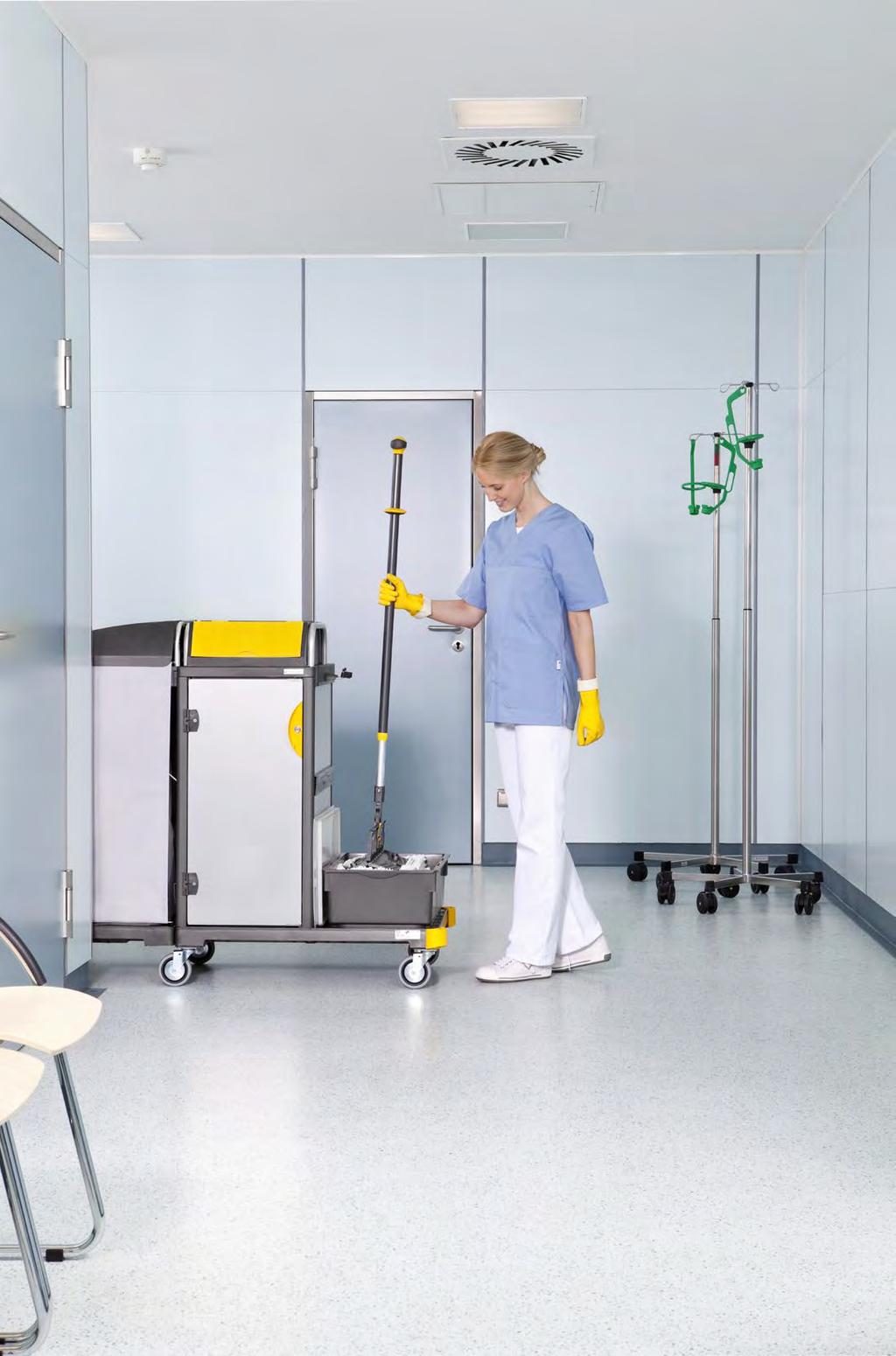 Methods Floor cleaning Pre-Wash Hygienically-sensitive areas Wards function rooms Out-patient departments intensive care units Sanitation areas Lless danger due to reduced transport of cleaning