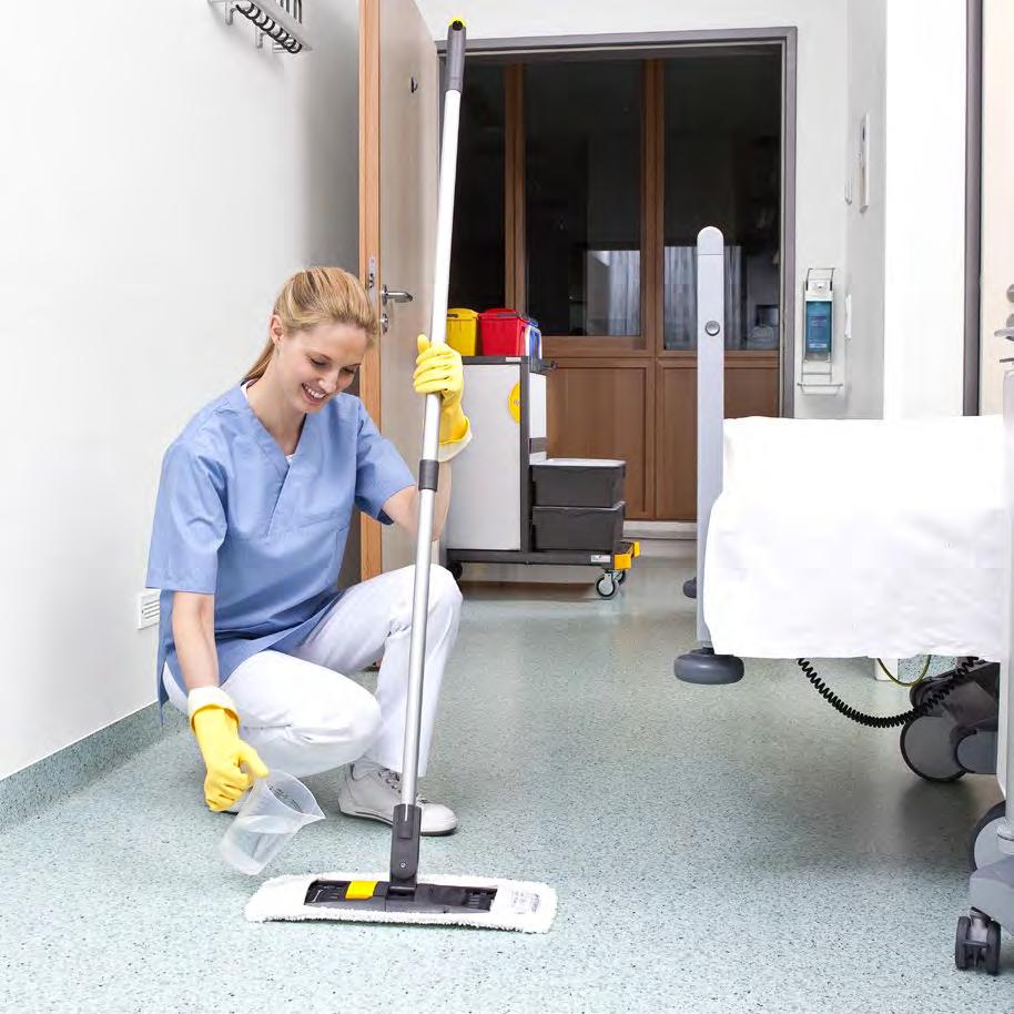 Floor cleaning Methods Pour method Hygienically-sensitive areas Wards intensive care units Out-patient departments
