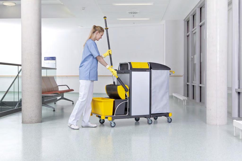 Methods Floor cleaning Twixter-Press / Twix-Press Public areas entrances day rooms canteens administrative areas Supply areas Basements lecture theatres Suitable for the 1-phase wet wiping process
