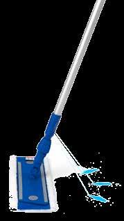 FLOOR SPECIALTY CLEANING SYSTEMS TOTAL MOP Bucketless Microfiber Mop System No bucket, no wringer Color-coded, easy snap-on solution containers Ideal for stairs and uninterrupted cleaning Simple,