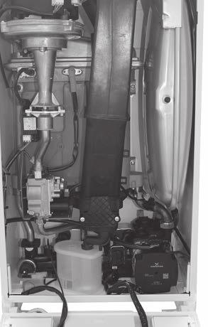 SECTION 3 - SERVICING 3.29 CH WATER PRESSURE SWITCH REPLACEMENT 1. Refer to Section 3.8. 2. Drain the boiler. Refer to Section 3.20. 3. Pull off the two electrical connections.