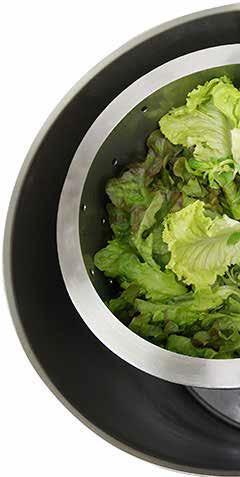 COMMERCIAL SALAD SPINNERS FOOD PREPARATION EQUIPMENT Commercial Salad Spinners Ideal to dry lettuce and other leaf vegetables Output: Up to 1,600 lbs./h.