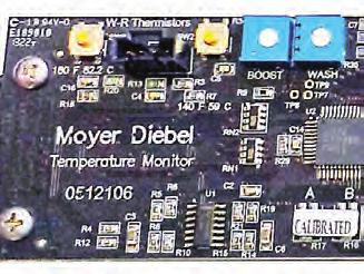 Digital Temperature Display Board - 401HT Undercounter Temperature Display Board P/N 0512106-1 B Rinse Test Pushbutton A D Booster Wire Harness Plug Temperature for Wash and Rinse C Adjust