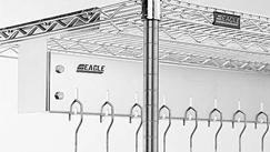 Two-Piece Hangers For use with non-removable hanger models. The top component is affixed to the gowning rack, while the bottom component is removable for convenient mounting of the garment.