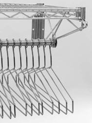 Available in chrome, brush finish, or electropolished stainless steel. Hanger Bar Kits Used to retrofit existing shelving into freestanding or wallmounted gowning racks. Hanger slots on 2 1 2 centers.