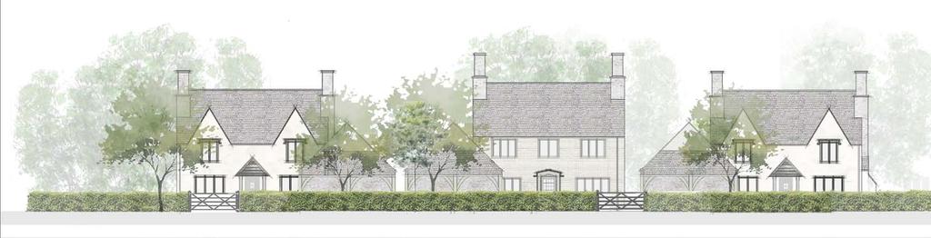 SECTION OF PROPOSED FLITWICK ROAD FRONTAGE Landscaped & Mounded Open Space fronting Flitwick Road with new planting and