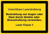 and a label carrying the following text o o o o Laser beam opening, and/or Opening for invisible laser beam, or Avoid irradiation/exit point for laser beam,