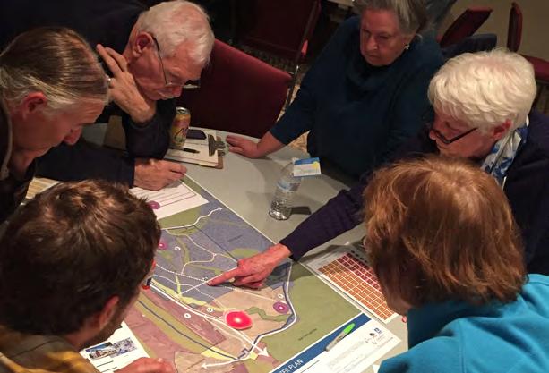 Numerous hands-on activities were provided, including a mapping exercise to identify where residents shop, work and recreate. A number of workshops involved small group work.