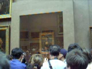 The most crowded room is the room where the Mona Lisa (called La Jaconde by the French) is kept.