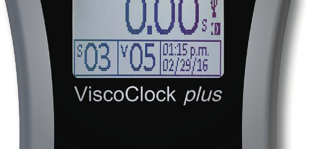 The viscometer including a sample is inserted into the ViscoClock plus and immersed