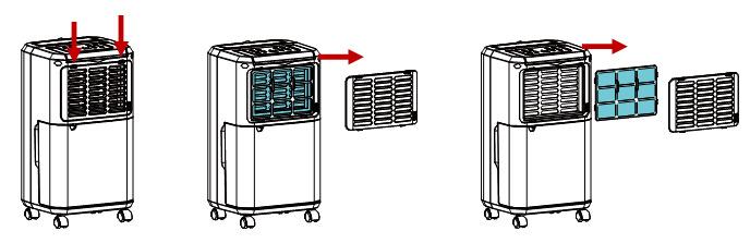 1. Clean the Grille and Case Use water and a mild detergent to clean the washable antibacterial mesh filters. Do not use bleach or abrasives. Do not splash water directly onto the main unit.